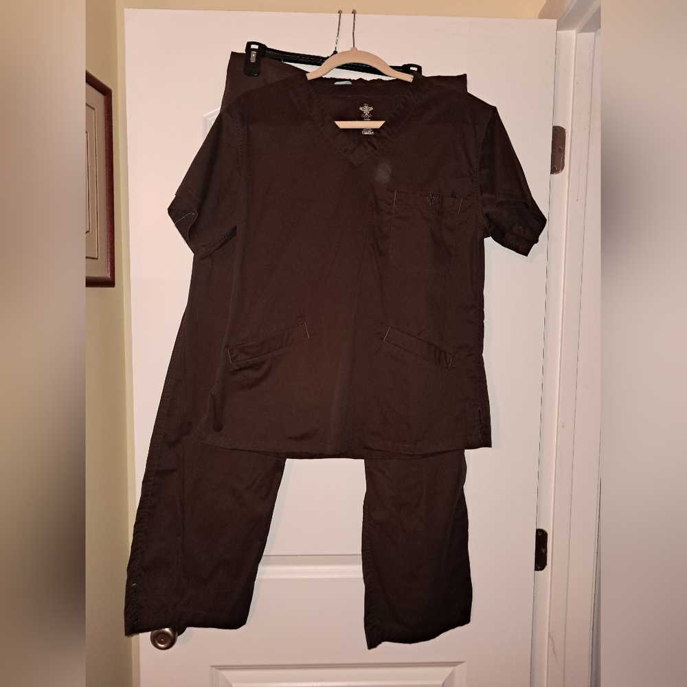 Med Couture Brown Scrub Set